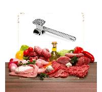 1 pezzo Batticarne in acciaio inossidabile resistente a doppia faccia, martello da bistecca ergonomico per manzo, pollo e maiale, accessorio da cucina portatile per casa, picnic, campeggio e barbecue,