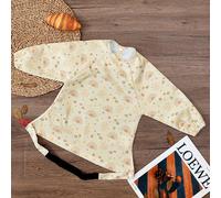 1 pezzo Bavaglino per bebè e copri seggiolone combinati, per bambini da 6 a 24 mesi, per bambina o bambino, con maniche lunghe, essenziali per l'alimentazione dei neonati, per il baby-led weaning, per