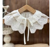 1 pezzo Bavetta in pizzo beige regolabile alla moda per bambini piccoli, adatta per uso quotidiano Tagli UnicaColore unicoTessuto