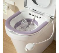 1 pezzo Bidet, Bidet per emorroidi, Bidet per WC, Cura post-parto, Set bidet da donna, Pieghevole, Tubo di risciacquo, Foro di scarico, Area del sedile più ampia, Tazza del water più profonda, Decoraz