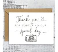 1 pezzo Biglietto di ringraziamento per il fotografo di matrimonio con busta - Elegante espressione di gratitudine per aver immortalato i nostri momenti speciali, adatto per fotografi e fornitori di s