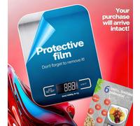 1 pezzo Bilancia da caffè multifunzionale ad alta precisione, bilancia elettronica da cucina ad alta precisione. La superficie della bilancia è coperta da una pellicola protettiva blu. Basta rimuoverl