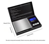 1 pezzo Bilancia digitale ad alta precisione per gioielli, bilancia tascabile portatile, precisione di 200g/0,01g, con funzione tara e schermo, adatta per test di gemme, realizzazione di gioielli, uso