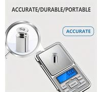 1 pezzo Bilancia elettronica portatile per gioielli, bilancia digitale in carati, display LCD chiaro, con tara, pulsanti on/off e retroilluminazione, custodia trasparente, piatto in acciaio inossidabi