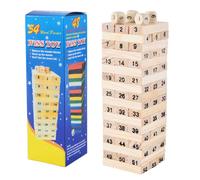 1 pezzo Blocchi di legno naturali impilabili a colori casuali, giocattoli puzzle a strati numerici per la decorazione della stanza Tagli Unica,Impilamento coloratoLegno