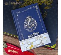 1 pezzo Blocco note di Harry Potter con copertina rigida blu, stile distintivo delle case di Grifondoro, Serpeverde, Tassorosso e Corvonero, con stemma di Hogwarts, diario retrò portatile da ufficio T