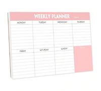 1 pezzo Blocco note pianificatore settimanale senza data 50 fogli 8,26x11,2 pollici, lista delle cose da fare da strappare, organizer per la gestione del tempo e della produttività, cancelleria multif