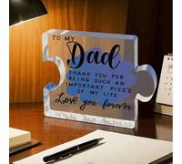 1 pezzo Blocco puzzle in acrilico, regalo per papà - regalo di compleanno o festa del papà unico dalla figlia o dal figlio, decorazione da scrivania cool per papà Tagli UnicaPMMA