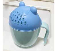 1 pezzo blu orso di fumetto Shampoo Tazza acqua Spruzzatore Giocattoli da bagno per Bambini , Neonati , tazza di shampoo per orsiBlocchi di colorePolipropilene