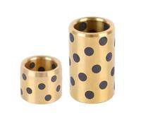 1 pezzo Boccola in ottone e grafite tipo JDB, foro 105/110 mm, diametro esterno 120/125 mm, altezza 30-120 mm, cuscinetto a manicotto autolubrificante,Nero rame,110x120x60mm