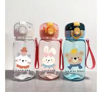 1 pezzo Borraccia per bambini da 420ml, tazza per studenti, regalo carino per ragazze e ragazzi, miglior regalo, tazza con cannuccia, adatta per uso all'aperto, a scuola, sport, laurea, tema di animal