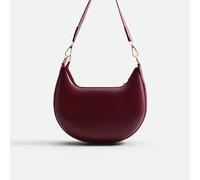 1 pezzo Borsa a mezzaluna in PU monocolore con cerniera, borsa a spalla retrò alla moda, adatta per donne d'ufficio, uso versatile Colore unicoPoliuretano