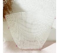 1 pezzo Borsa a secchiello con frange da donna, con maniglia o tracolla, realizzata in plastica con reticolo a maglia, ideale per il fai da te con filato a maglia e ganci in plastica e imbottitura Tag