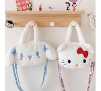 1 pezzo Borsa a spalla in peluche del personaggio Kuromi di Sanrio, borsa a tracolla carina a forma di cuore per ragazze, borsa a tracolla morbida e carina Meiledi Cane alla cannella,Coulomi,La mia me