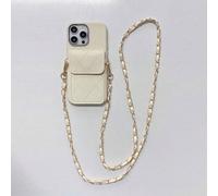 1 pezzo Borsa a tracolla/a tracolla con catena alla moda + 1 pezzo Portacarte in pelle nera e custodia per telefono antiurto compatibile con Apple/Redmi/Mi/OPPO/VIVO, impermeabile, anti-caduta, resist