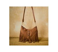 1 pezzo Borsa a tracolla casual versatile alla moda con cerniera, decorazione a nappina, in PU marrone liscio, adatta per uso quotidiano delle donne, perfetta come regalo per occasioni come rodeo, sti