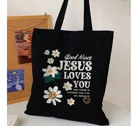 1 pezzo Borsa a tracolla cristiana "Fede oltre la paura", borsa shopping, borsa a spalla portatile, regalo cristiano per donna, regalo ispiratore morbido, regalo di preghiera, per donna, mamma, moglie