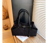 1 pezzo Borsa a tracolla da donna ad alta capacità, borse a spalla in pelle PU per ragazze, stile classico semplice, design da donna per il lavoro, borsa da lavoro alla moda, colori: nero, bianco, mar