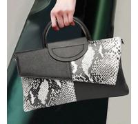 1 pezzo Borsa a tracolla da donna in PU con motivo a coccodrillo, borsetta, borsa a spalla, clutch da festa, borsa, portafoglio, adatto per cena, festa, tempo libero, shopping. Il motivo è tagliato ca