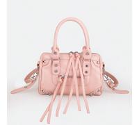 1 pezzo Borsa a tracolla da donna stile punk Y2K, in stile retrò dolce e cool, in PU, con chiusura lampo, rivetti intarsiati, nappe metalliche, colore rosa, due manici regolabili, ideale per uso quoti