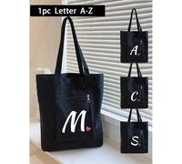 1 pezzo Borsa a tracolla in tela con grafica a cuore e lettera, borsa casual da donna adatta per vacanze, spiaggia e vita quotidiana, regalo ideale per donne, madri, insegnanti, amiche, damigelle, stu