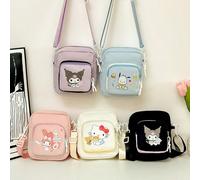 1 pezzo Borsa a tracolla Sanrio Girl, borsa a spalla da donna, zaino piccolo per bambine con cartone animato, borsa a spalla portatile e carina Coulomi,La mia melodia,Ciao KittyFumettoPoliestere