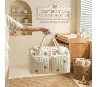 1 pezzo Borsa capiente per mamma/Borsa per mamma/Borsa per l'ospedale/Borsa per la gravidanza, organizer per pannolini, salviette umidificate, biberon. Adatta per viaggi e uso quotidiano. Regalo per l