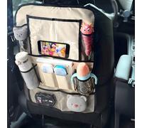 1 Pezzo Borsa da auto per sedile posteriore, Borsa da appendere multifunzionale nera per tablet, snack, tazze d'acqua, giocattoli ecc. Organizzatore di stoccaggio per interni auto (Non inganniamo i cl