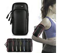 1 pezzo Borsa da braccio universale impermeabile per telefono cellulare con cerniera a doppio strato: la borsa da braccio perfetta per sport all'aperto per uomo - Fascia regolabile per corsa, escursio
