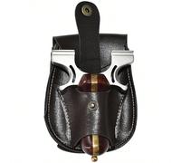 1 pezzo Borsa da cintura portatile per fionda, borsa per palline d'acciaio multifunzionale resistente e pratica per l'allenamento e la competizione di tiro all'aperto nero,marronePoliuretano