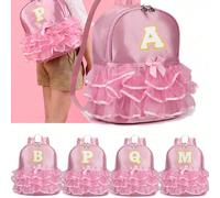 1 pezzo Borsa da danza in nylon con cerniera e 26 lettere dell alfabeto, adatta per uso quotidiano, borsa da ballo classico, borsa da ballo latino (cerniera casuale) (adesivi per lettere fai-da-te) Le