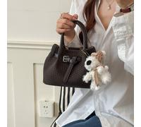 1 pezzo Borsa da donna alla moda, borsa a nuvola arricciata, stile borsa-in-borsa, senza pendente, in tessuto PU di colore unito, può essere portata come borsa a spalla o a tracolla, borsa per uso quo
