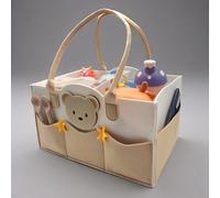 1 pezzo Borsa da mamma in feltro, borsa da viaggio per bambini, per conservare pannolini, giocattoli, biberon, latte in polvere, fazzoletti e salviette umidificate Pinguino stellato,Orso stellarePolie