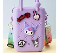 1 pezzo Borsa da spiaggia con cerniera mini Sanrio Hello Kitty Kuromi, borsa a tracolla alla moda per la spiaggia, borsa creativa a cartone animato traforata Coulomi,La mia melodia,Ciao KittyFumettoSi