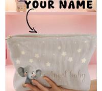 1 pezzo Borsa da toilette personalizzata con testo, grande capacità di stoccaggio, adatta per viaggi e uso quotidiano, personalizzata, alla moda, casual, carina, adatta per bambini e adolescenti, stam