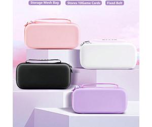 1 pezzo Borsa da trasporto di colore unito, compatibile con Switch OLED/Switch NS/New Switch2 (2025), custodia rigida protettiva con supporto integrato e spazio per 10 cartucce di gioco, portatile e r