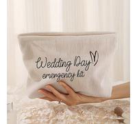 1 pezzo Borsa da trucco da sposa, Borsa da toilette da viaggio, Regalo per festa da sposa, Regalo per sposa, damigelle e migliori amiche, Essenziali per viaggi in spiaggia Stile 2,Stile 3,Stile 4,Stil