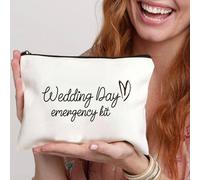1 pezzo Borsa da trucco da sposa, Borsa da toilette da viaggio, Regalo per la festa da sposa, Regalo per la sposa, damigelle e migliori amiche, Essenziali per viaggi in spiaggia Tagli Unica,Stile 1,St