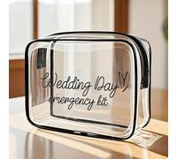 1 pezzo Borsa da trucco da sposa, borsa da toilette da viaggio, regalo per la sposa, le damigelle e le migliori amiche, accessorio essenziale per viaggi in spiaggia Stile 1,Stile 2,Stile 3,Stile 4,Sti