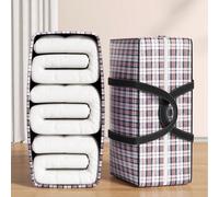 1 pezzo Borsa da viaggio extra large e capiente, borsa di stoccaggio per vestiti molto spaziosa, in tessuto Oxford impermeabile con motivo, borsa organizer riutilizzabile con cerniera, adatta per vest