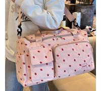 1 pezzo Borsa da viaggio in materiale velluto a coste con motivo a fragole, borsa ospedale maternità, adatta per viaggiare, portatile, leggera, resistente, elegante Frutta & verduraNylon
