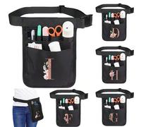 1 pezzo Borsa da vita per infermieri, borsa medica, colore oro rosa, motivo con lettere da A a Z, borsa multifunzionale con tasche regolabili, borsa per cure mediche per animali domestici, borsa da vi