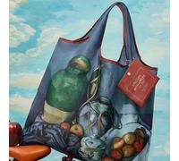 1 pezzo Borsa della spesa riutilizzabile e pieghevole/borsa a tracolla con stampa natura morta di mele, realizzata in poliestere, include una piccola custodia e una catenella di perline per appenderla