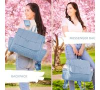 1 pezzo Borsa fasciatoio di grande capacità, borsa per bambini trapuntata con cinghia regolabile, borsa multifunzione per cambio per mamma e papà, borsa per il cambio per viaggi, borsa per l'ospedale