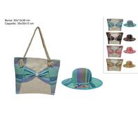 1 Pezzo Borsa Mare con Cappello Abbinato 50 x 13 x 36 cm 4 Colori