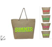 1 Pezzo Borsa Mare Spiaggia in Paglia Intrecciata Summer 42 x 18 x 56 cm 4 Co...