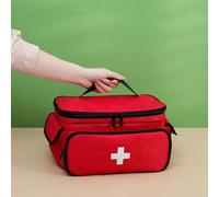 1 pezzo Borsa medica da viaggio, Custodia per il primo soccorso domestico, Piccola borsa organizer per medicinali, Kit di emergenza domestica, Custodia per forniture mediche L,Grigio LGrafico,LettereP