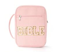 1 pezzo Borsa multifunzionale da donna di grandi dimensioni con ricamo a lettera, borsa a tracolla per Bibbia, borsa per Bibbia con tracolla, scatola segnalibro per Bibbia, adatta per ragazze, donne, 