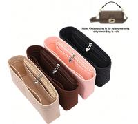 1 pezzo Borsa organizer in feltro, borsa media semplice, borsa cosmetica da organizzazione, 1 organizer per borse con tasche, inserto a forma di mini borsa a tracolla per trasformare la tua borsa in u