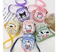 1 pezzo Borsa per bambini Sanrio Hello Kitty Kuromi, borsa a tracolla alla moda per bambine, portamonete con cartone animato carino, può contenere il telefono cellulare Coulomi,La mia melodia,Ciao Kit